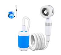 Pompe de douche portable rechargeable avec batterie de 4000 mAh et débit d'eau réglable - Idéal pour le camping, la randonnée, le bain des animaux de compagnie et le nettoyage de voiture (B)