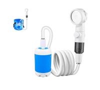 Pompe de douche portable rechargeable avec batterie de 4000 mAh et débit d'eau réglable - Idéal pour le camping, la randonnée, le bain des animaux de compagnie et le nettoyage de voiture (A)