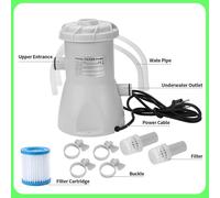 Pompe de filtre à eau de cowculation de piscine, nettoyeur de piscine électrique hors sol, dispositif de filtre de piscine réutilisable-AU Plug
