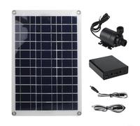 Pompe de fontaine à eau solaire 50 W, avec boîte à piles, kit de pompe submersible DC 12 V 800 l/h, débit pour piscine, aquarium, eau extérieure