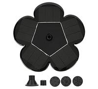 Pompe de fontaine d'eau solaire - Matériau ABS durable, buses multiples pour les effets d'eau polyvalents, installation facile et aucun bouchon nécessaire, alimentaire solaire