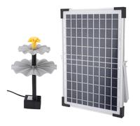 Pompe de Fontaine Solaire 9 V 10 W - jusqu'à 150 Cm de Haut et 200 L/h, Kit de Pompe à Eau Solaire Extérieure Résistante aux Intempéries pour étangs de Jardin, Piscine, Aquarium