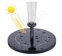 Pompe de Fontaine Solaire AISITIN, avec 6 Buses et Tuyau d'eau de 4 Pieds, Pompe à énergie Solaire for Bain d'oiseaux, étang, Jardin et Autres endroits(D-2.5W)