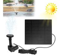 Pompe de Fontaine Solaire - AUFUN - Modèle Carré - 1.8W - Débit max 180 l/h - Hauteur max 100 cm