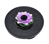 Pompe de fontaine solaire avec 4 styles de pulvérisation pour bains d'oiseaux, petit étang, décoration de jardin, pas besoin de batterie (fleur de lotus 3)
