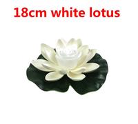 Pompe de fontaine solaire avec 6 buses,mini fontaine,cascade d'étang de piscine,bain d'oiseaux extérieur,décor d'étang de jardin,1.5W - Type 18cm white lotus