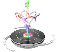Pompe de fontaine solaire flottante,pulvérisateur de bricolage,fontaine ronde,lumière LED pour document,bain d'oiseaux de jardin - Type 6.5W