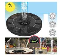 Pompe de fontaine solaire, Pompe de Fontaine Solaire 4 en 1 Fontaine Solaire 3W Conversion Haute Efficacité Pompe Solaire Jardin Piscine Fontaine Bain d'Oiseaux Réservoir de Poissons Piscine 16CM Diam