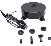 Pompe de fontaine solaire pour bain d'oiseaux 6V 3.5W Pompe à eau submersible sans balais alimentée par énergie solaire Batterie LED intégrée pour patio, jardin, étang et piscine