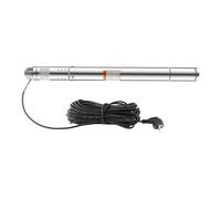 Pompe de forage en acier inoxydable 0,37 kW Pompe de forage profonde Vis 2" Pompe de forage pour puits profonds 15 m Câble 1000 l/h