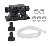 Pompe de forage portable 900L/h 3400 RPM avec tuyau en plastique de 1,2 m et colliers de serrage, tête de 45 m, accessoire de transfert eau, huile, carburant, pour usage domestique et atelier