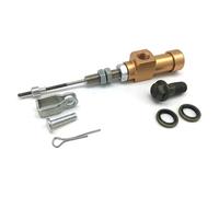 Pompe de frein arrière moto Cylindre de pompe de frein d'embrayage hydraulique de moto à piston de 12,7 mm, système de tige de transfert efficace, adapté au motocross Dir Bike(Gold)