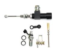 Pompe de frein arrière moto Piston de 12,7 mm pour moto, maître-cylindre d'embrayage hydraulique, tige de pompe de frein M10 x 1,25 mm, aluminium CNC, adapté au motocross(Black)