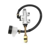 Pompe de frein arrière moto Pompe de frein arrière pour moto, maître-cylindre hydraulique pour VTT 50-250cc, Pit Dirt Bike, Convient pour Suzuki Cylindre frein arrière (Silver)