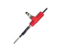 Pompe de frein arrière moto Universal Piston 14 X 15mm Motorcycle Hydraulic Hand Clutch Master Cylinder Rod System Efficient Transfer Pump Maître-cylindre frein moto (Red)