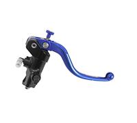 Pompe de freinage - Traité CNC - 16 x 16 avec boîtier de pompe anodisé, levier fixe bleu court (bouton + levier) pour YAMAHA YZ (CC 125) 2017-2024
