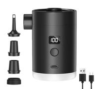 Pompe de gonflage électrique : Pompe à air sans Fil de 4 000 mAh avec écran LED, lumière de Camping et 4, gonfleur Haute Vitesse de 240 l/Min pour flotteurs de Piscine | Matelas Kayaks