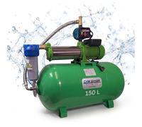 Pompe de jardin CHM en acier inoxydable avec interrupteur à pression réglable - 2200 W - 10 bar - 8600 l/h - Hauteur de refoulement de 110 m - Pompe centrifuge à plusieurs niveaux - Contrôle