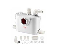 Pompe de Macération, 500 W, Pompe Macérateur Sanitaire 4 Entrées Eau, 110 L/min, Hauteur Refoulement 8 m, Élimination Eaux Usées