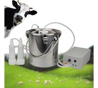 Pompe De Machine à Lait De Brebis pour Vaches électriques 5l, Machine à Traire De Vache Portable à Pulsation en Acier Inoxydable, Machine à Lait De Vache De La Ferme Et De La Maison, A-Sheep