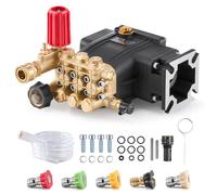 VEVOR Pompe de nettoyeur haute pression, piston triplex horizontal à arbre de 19,05 mm, 3300 PSI, 2,5 GPM, kit pompe de remplacement avec 5 buses, pour Simpson MorFlex 40224, 40225, 40226, Santoprene