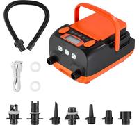 VEVOR Pompe à Air Électrique pour Paddle 20 psi, Gonfleur pour Sup Rechargeable avec Connecteur Allume-Cigare et Lumière LED, Gonflage et Dégonflage à 2 Étages, Arrêt Automatique, pour Kayak