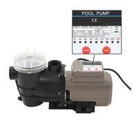 vidaXL Pompe de piscine avec minuterie Noir 0,25 CH 8000 l / h
