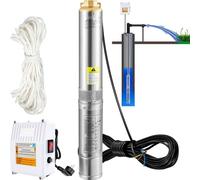 Pompe de puits 1100 W - 4 pouces - 190 L/min - pompe immergée - hauteur max. de refoulement 57 m - pompe tubulaire - 230 V 50 Hz - pompe à sable - pompe à eau IP68 - 0-40°C - Ideal Pumpe