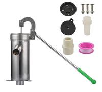 Pompe de puits en acier inoxydable, pompe à main de 32, 8 pieds profondeur, pichet étanche soudé avec filetage interne, eau manuelle épaissie pour la maison, le jardin et la cour.