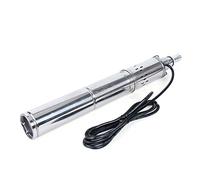 Pompe de puits immergée solaire 24 V CC 370 W en acier inoxydable Pompe submersible jusqu'à 65 m, 2 m³/h