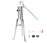 Pompe de puits manuelle, pompe à eau manuelle étanche en acier inoxydable avec poignée rotative à 360 °, aspire l'eau jusqu' 8 m de profondeur pour un accès fiable, main puits