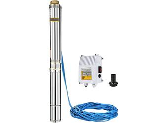 Pompe de puits profond 1.5HP pompe à eau submersible forage + câble 40 m Assurer la Stabilité