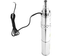 Pompe de puits profond, acier inoxydable, moteur à courant continu de 0,37 kW, hauteur de refoulement maximale de 213,25 ft, argenté