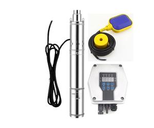 Pompe de puits solaire photovoltaïque Submersible, 350W, 500W, 800W, 1100W, 1300W, débit 2.2m³/heure, avec contrôleur MPPT et Kit de pompe solaire à bille flottante(800W DC48V 150M)
