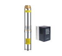 Pompe de puits submersible Pompe à eau solaire for puits profonds à double usage 1500 W 300 V CC 220 V CA avec variateur de fréquence for l'irrigation agricole à usage domestique(3SZW3-80-220-1.5)