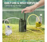 Pompe de purificateur d'eau extérieure, filtre à eau en 3 étapes, 0.01 microns, eau Portable d'urgence filtrée pour randonnée, équipement de survie, Camping Filtre remplaçable