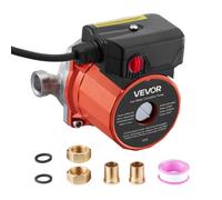 VEVOR Pompe de recirculation d'eau chaude, 38 L/min, système de pompe de circulation instantanée, 3 vitesses, 100 W, CA 220-240 V, adaptateur G3/4 vers G1/2, tête en acier inoxydable, pour chauffe-eau