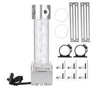 Pompe de refroidissement par eau, pompe à eau d'échangeur de chaleur de refroidissement, radiateur de pompe de refroidissement par eau CPU 800 l/H avec accessoires informatiques (Argent)