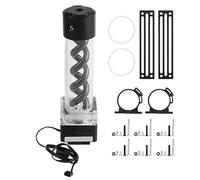 Pompe de refroidissement par eau, pompe à eau d'échangeur de chaleur de refroidissement, radiateur de pompe de refroidissement par eau CPU 800 l/H avec accessoires informatiques (Noire)