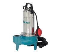 Pompe de relevage CALPEDA GQSM509 0,75 kW roue vortex sortie verticale jusqu' 27 m3/h monophase 220V en Inox industriel Bleu