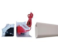 Pompe de relevage de condensats pour climatisation Aquaspeed avec goulotte - Pompe condensat silencieuse 16 dBA - Débit 20 L/h - Climatisation jusqu'à 20 kW - Kit complet Plug & Play - 100-240 V