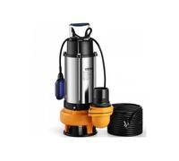 Pompe de Relevage Eaux Chargées 2200 W Pompe d’Évacuation pour Eaux Chargées, 1000 L/min Pompe Vide Piscine Cave Fosse Septique Po