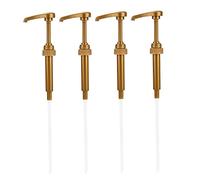 Pompe de sirop de café, 4pcs Dispensateur de Pompe à sirop de café, Pompe de sirop doré 750 ML Pompe de sirop de sirop de Bouteille en Plastique pour Le Distributeur de sirop de Bouteille, Pompe de b