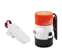 Pompe de Surpression, 1100gph Dc 12v électrique Mini pompe à eau de cale bateau avec interrupteur flotteur Kayak règle 1100 Gph 12 V contrôle automatique du niveau d'eau jardin(350 12V)