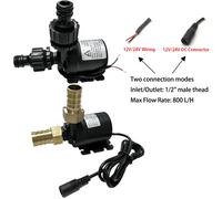Pompe de surpression Submersible, haute tension, Super silencieuse, solaire, DC 24V, ascenseur 5M, 800L/H, moteur sans balais, Joint rapide, 12v