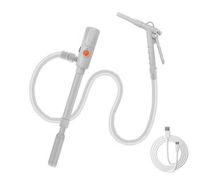 Pompe de Transfert Carburant, Pompe Essence Électrique Alimentation Double USB-C/AA, 2,8 GPM (10,6 L/min) pour Essence, Diesel, Huile, Carburant, Eau, Petrole, Jerrican