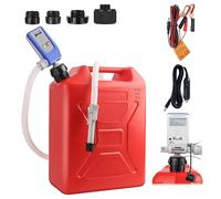 Pompe de transfert de carburant 12 V, pompe de transfert électrique diesel avec adaptateur de réservoir de 4 tailles, pompe de transfert de liquide électrique avec tuyau de 129,5 cm, pompe de
