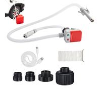 Pompe de transfert de carburant automatique avec arrêt automatique, pompe à siphon de carburant à piles, adaptateur pour 4 réservoirs, alimentée par piles ou USB, gonfleur de bidon d'essence