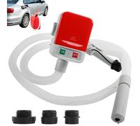 Pompe de transfert de carburant avec capteur d'arrêt automatique, pompe à carburant portable de 2,8 GPM avec 3 adaptateurs de taille de réservoir, pompe de transfert électrique avec tuyaux et buse