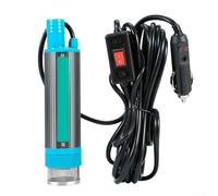 Pompe de transfert de carburant électrique 12 V 24 V CC haut débit pour diesel, kérosène, eau, huile, métal submersible 5 m, argent noir (B)